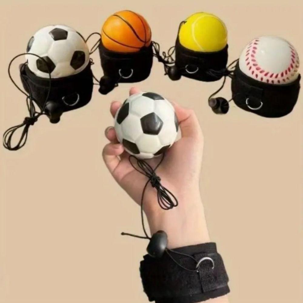 

Hand Ball Game Hand Rebound Ball Boring Bouncy Ball With Elastic Strap Children A