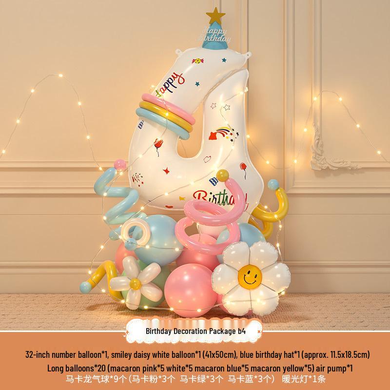 Accessori fotografici per il 3° compleanno del bambino: Palloncini e Decorazioni Numeriche
