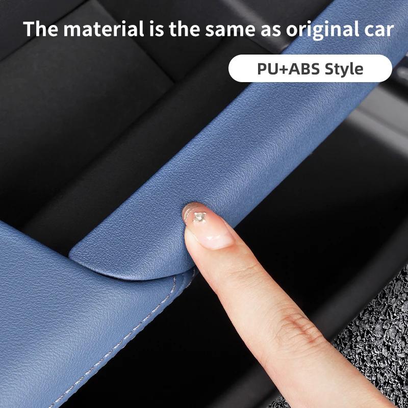 2025 Hot For BMW 5 Series G60 2024 Car Interior Door Handle Protect Cover ABS Inner Door Pull Trim Decora Stickers Auto Styling