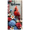 Outdoor Welcome Banner Red Roses Patriotic Display Welcome Banner American Flag Accent Floral Background For Welcome