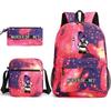 Murder Drones Themed 3-Piece School Set: Backpack Shoulder Bag Pencil Case Teens