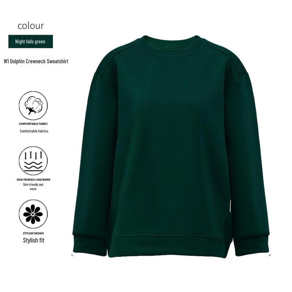 Customizable Unisex Dolphin Crew Neck Cotton Hoodie - Long Sleeve Casual Top