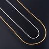 Thin Stainless Steel Round Snake Chain with Bead Necklace for Women Ladies Gold/Copper Color Choker On Neck Jewelry Accessories