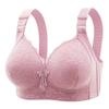 Plus Size Wire-Free Lace Bra: Breathable, Push-Up, Side Support, Anti-Sagging, Slimming Effect for Middle-Aged and Elderly Women