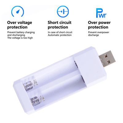 Battery Adapter 2 Slots USB Port Trickle Output Rustproof Anti-oxidation Heat Resistant Safe