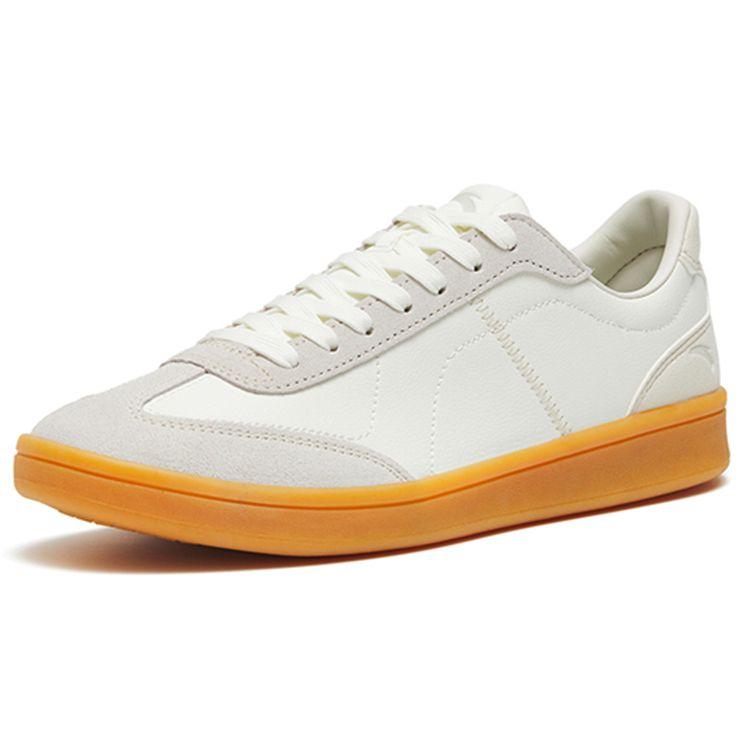 Anta Lifestyle Series Non-Slip Shock Absorbing Durable Low-Top Sneakers Men Sneakers Gray White 112238086-1