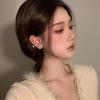 Top Stream Royal Sister Pearl Bow Earrings Ear Bone Clip Integrated Earrings Women'S Niche Design Advanced Sense