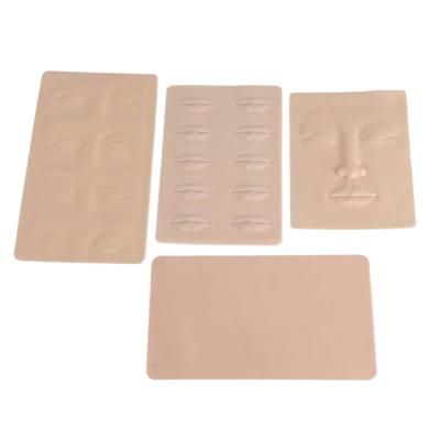 4pcs Silicone Thick Tattoo Practice Skin Lip Eyebrow Face Tattoo Practice Skin Accessory