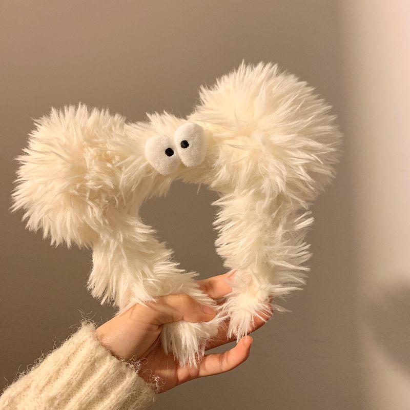 Cartoon Plush Headband: Cute Hair Accessory for Women & Kids, Perfect for Face Washing