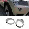 Fit For BMW X3 F25 2011-2013 Chrome Silver Exterior Fog Light Lamp Strip Trim 2*