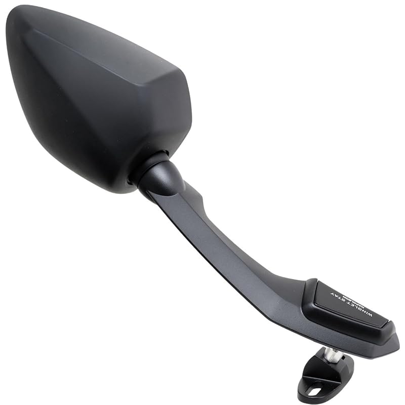 TANAX Napoleon Motorcycle Mirror, Cowling Mirror, 16R, Black with Silver Mirror, Right Side Only, 1 Mirror Included, NC-006R