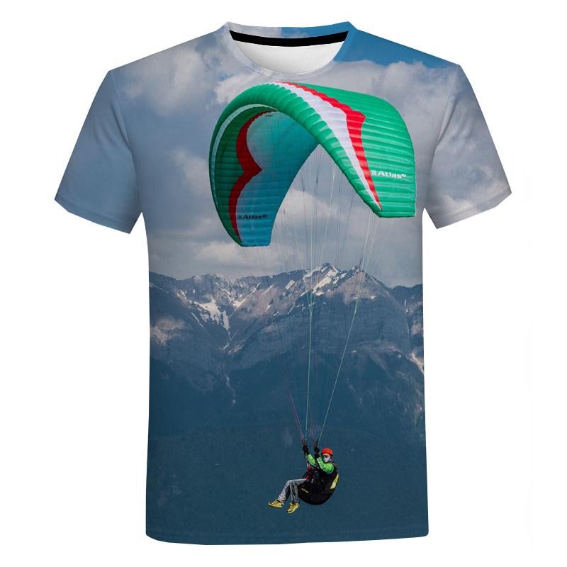 Extreme Sport Paragliding 3D Drucken Anime T Shirt Sommer Mode Stil Männer Kleidung T-Shirts Harajuku Oansatz Übergroßen Tees Tops