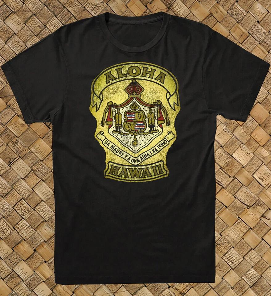 Retro Surf T Shirt 100% Cotton Vtg Art Travel State Hawaii Aloha