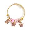Luxury Crystal Bear Crown Clover Charms Bracelets for Women Girls Lovely Stainless Steel Bangle Accessories Gifts for Friends