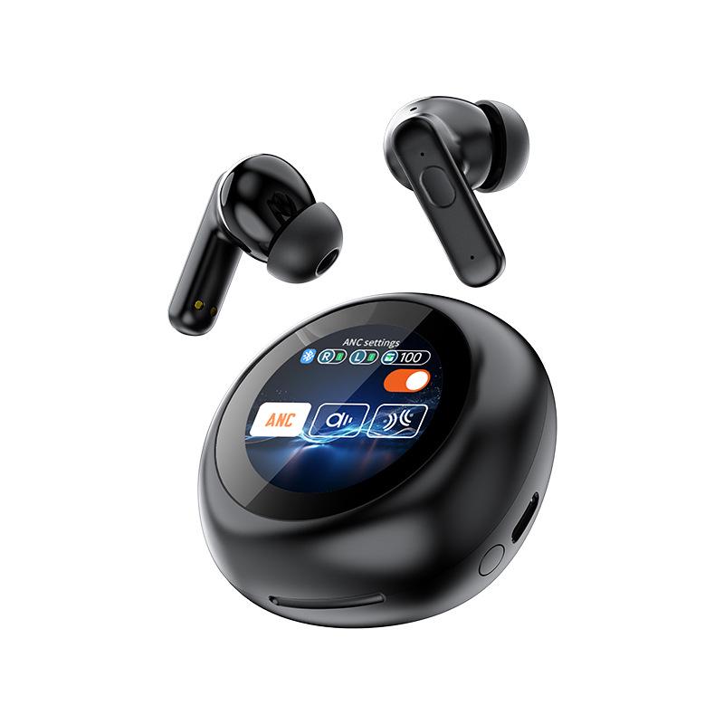 Smart ANC Bluetooth Earbuds with Long Battery, Color Screen & Translation Features