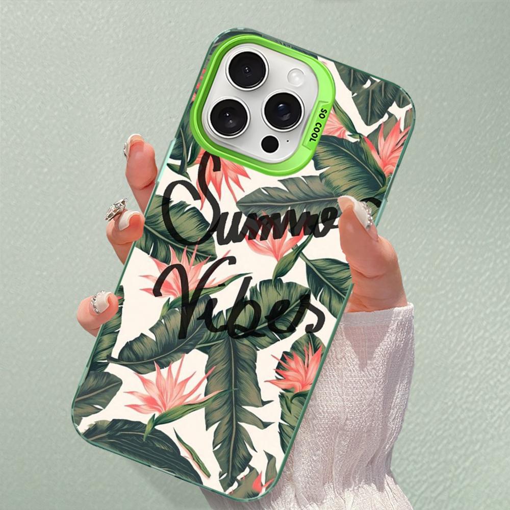 

Hello Cool Summer Flowers Beach Sea Phone Case For iPhone16 15 14 13 12 11Pro Max X XR XS MAX 87Plus Matte Shockproof Back Cover iPhone 12pro max