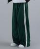 UNDEROFF Wide Pintuck Double Line Track Pants Burgundy