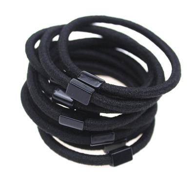 50pcs/lote Corda Preta Elásticos Laços de Cabelo Acessórios de Cabelo para Meninas Elásticos Faixas de Cabelo de Borracha para Mulheres DakunhuiLC