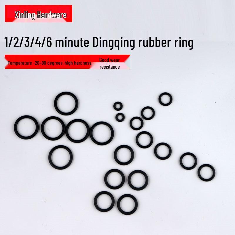 1-6 Minute Sealing Black O-Ring: Rubber Gasket for Water Pipe Joint, Threaded Interface Leak Prevention.