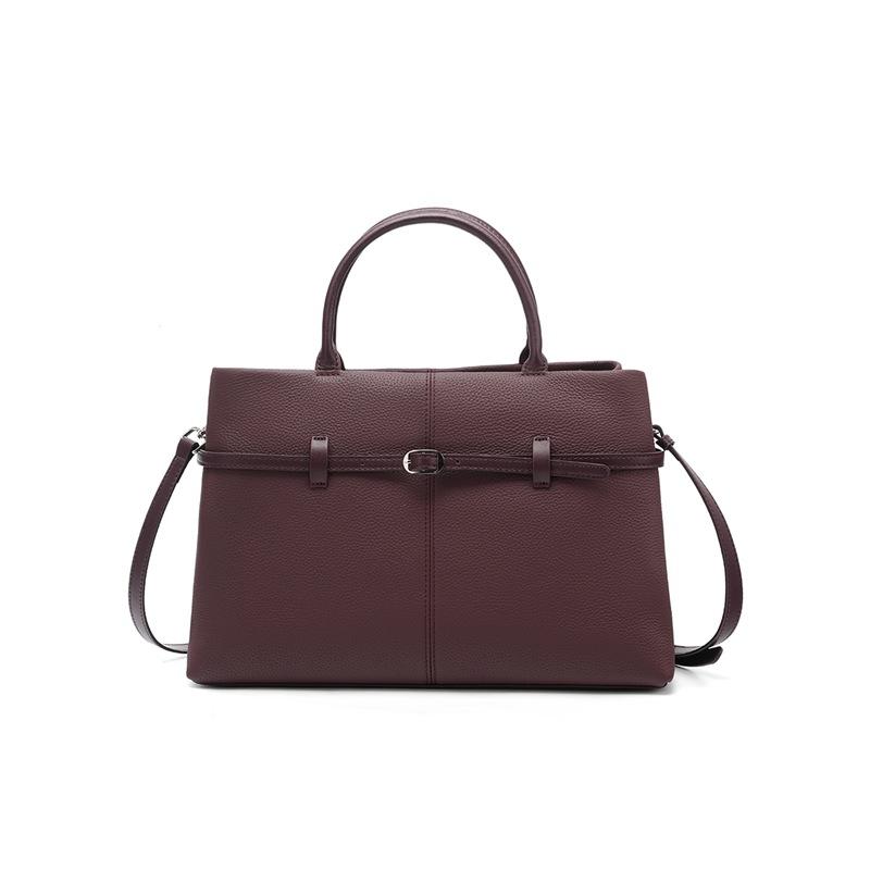 New Top Layer Cowhide Handbag with Large Capacity Genuine Leather for Women's Commuting Luxury Tote Bag