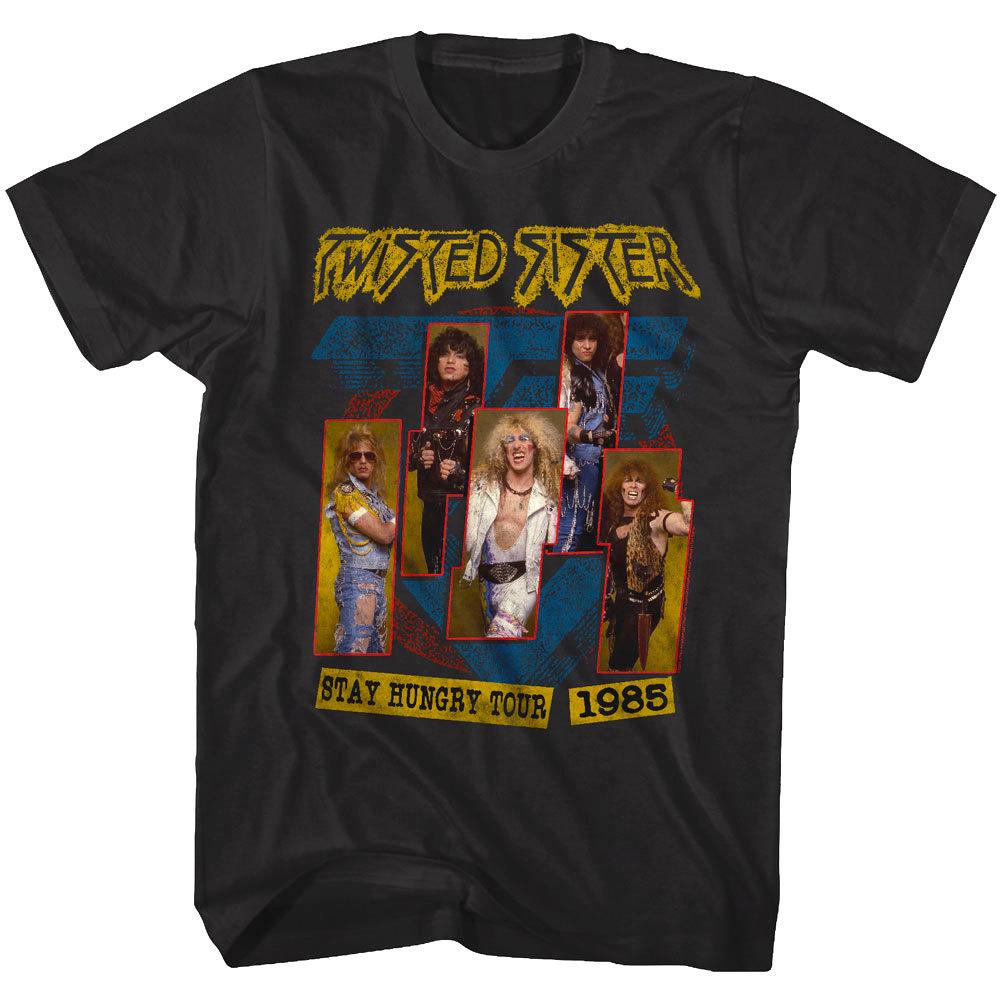 Twisted Sister Stay Hungry Concert Tour 1985 Men T Shirt Glam Rock Band Merch S