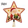 Unique Christmas Tree Accessories DIY Topper Star Kit with Faux Pearl & Rhinestone Materials, Santa Snowman Reindeer Festive Home Ornament Making
