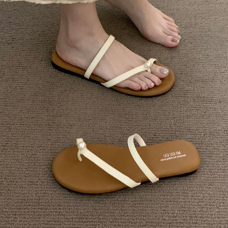 Flats Women's Slippers Clip Toe Dress Shoes Casual Woman Sandals Summer 2025 Beach Flip Flops Walking Zapatos De Mujer