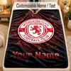 Flanelinis pledasMiddlesbrough FC Individualus vardas Tekstas Personalizuotas Minkštas Šiltas Mesti pledas Namų dekoras Dovana