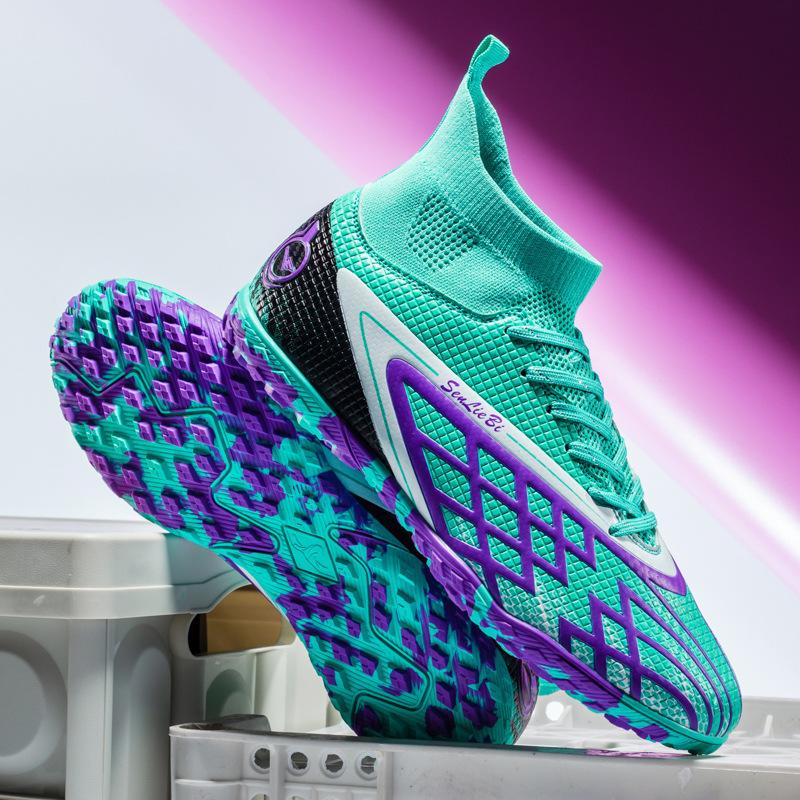 Foreign trade new high-top football shoes tf broken nails youth long nails land male and female students training shoes 2025