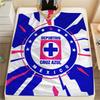 Cruz Azul, Muster Flanelldecke, Hohe Qualität, Bequem für alle Jahreszeiten, Heimdekoration, Wärme und Komfort, Perfekt für Geschenke.