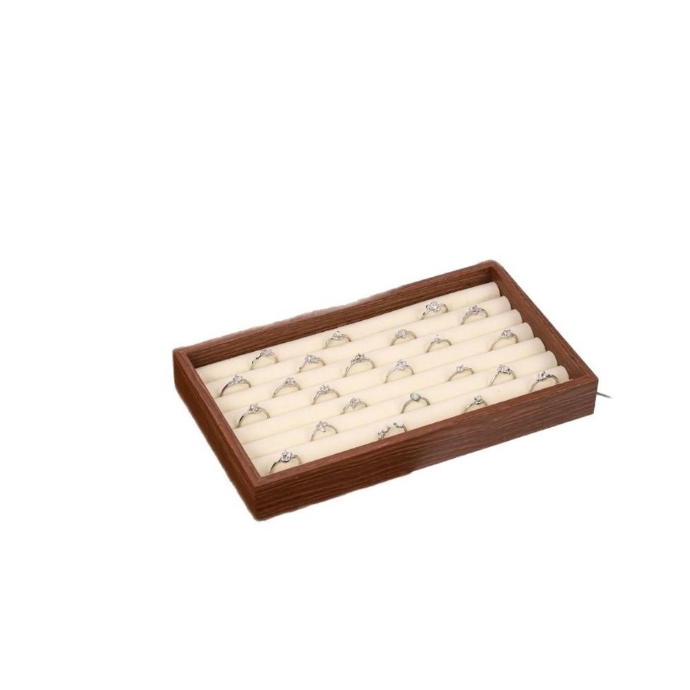23X13X3CM Jewelry Tray Walnut Material Flannel Lining Jewelry Storage Box Exquisite Design Large Capacity Storage Tray