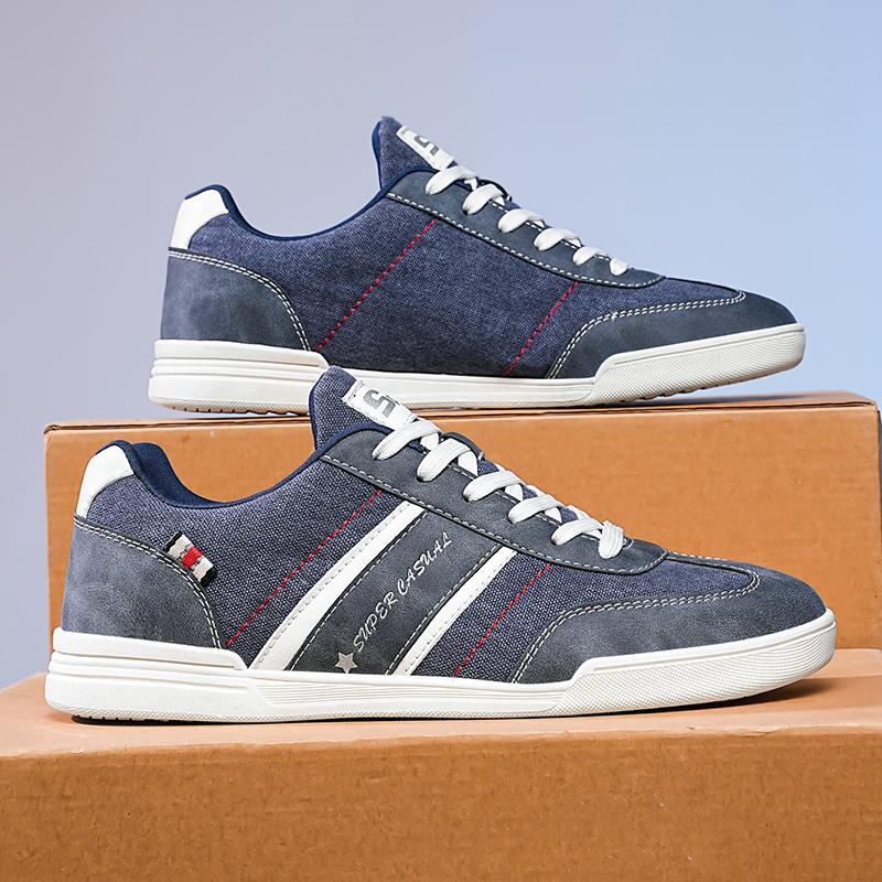 

Men Sneakers Students Blue Skateboard Shoes Casual Grey Fashion Shoes Plus Size EU: 39 синий