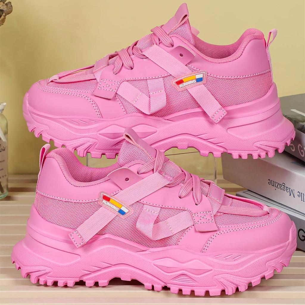 Thick-soled heightening dad shoes mesh surface breathable and comfortable casual sports shoes outdoor couple tide shoes