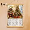 Monthly Event Tracker 2027 Faux Diamond Art Painting Wall Calendar, Jan. - Dec. Functional Decoration 12 Planner, Canvas Artwork for Home Room Office