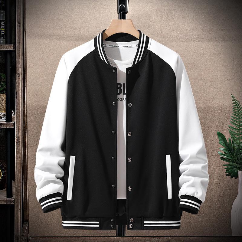 Men's 2024 Autumn Loose Baseball Jacket - Trendy Casual Style for Teens and Students