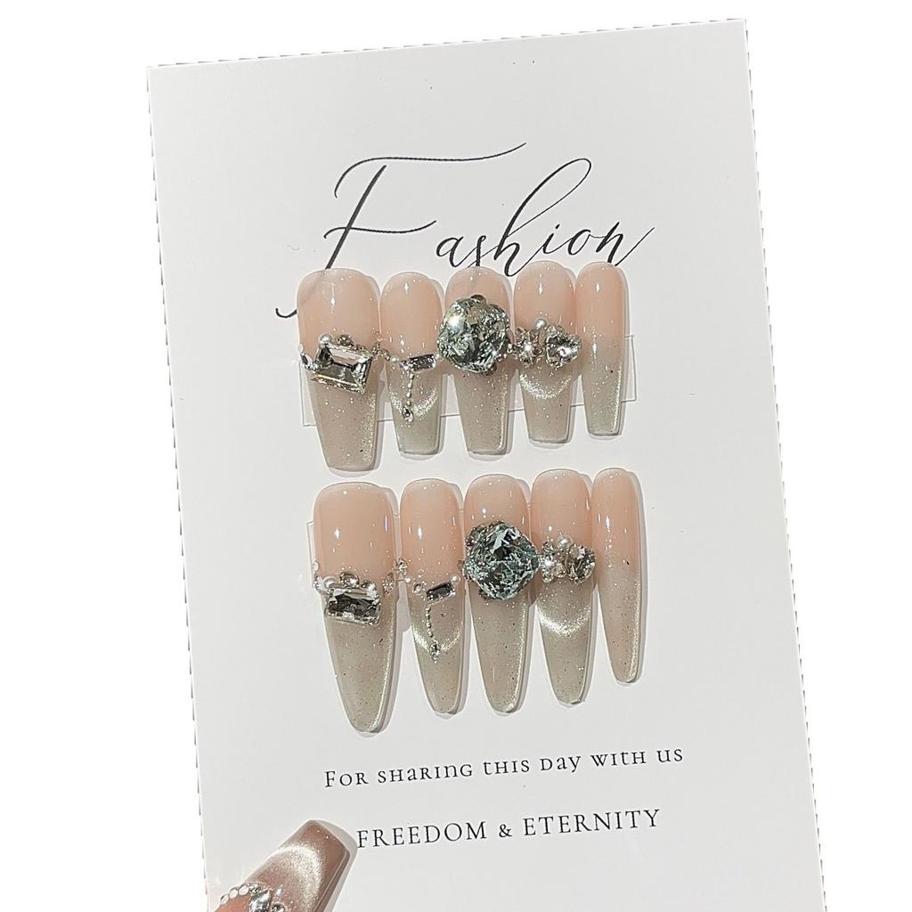 Pure Handmade White Nude New Side Light Smile French Boutique K9 Manicure Wearer