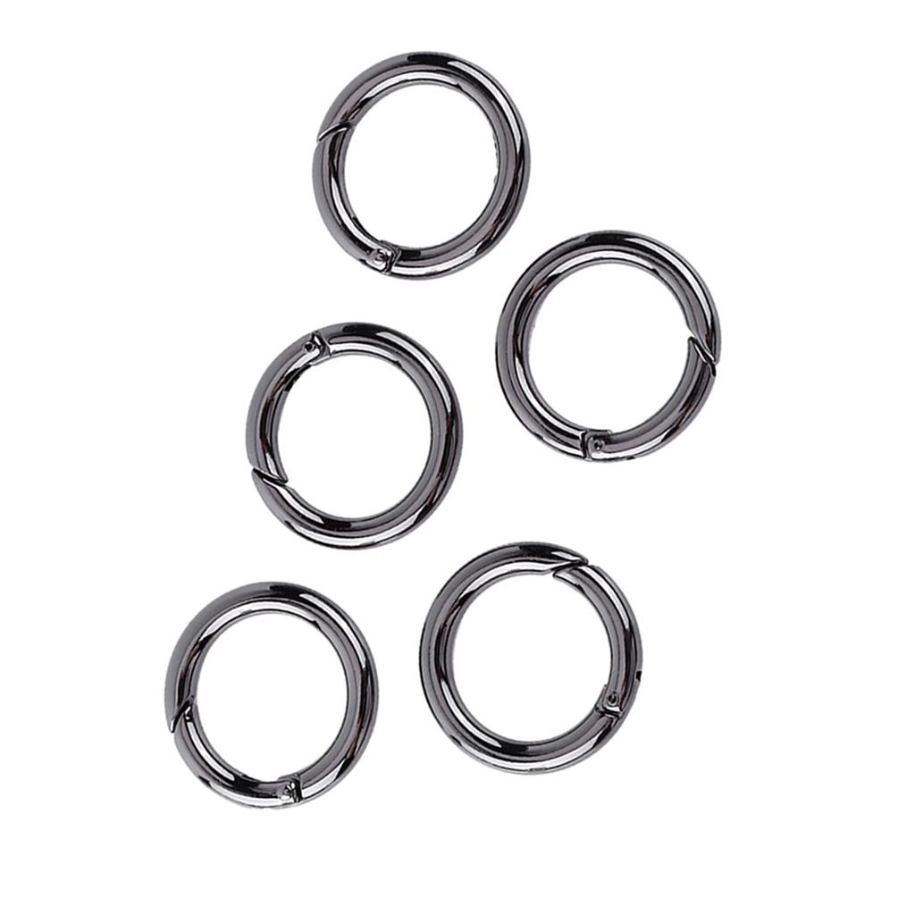 5 Pack Zinc Alloy Round Snap Hooks, Hook Key Chain Clips, Secure Locking Buckle for Key Tool Attachment