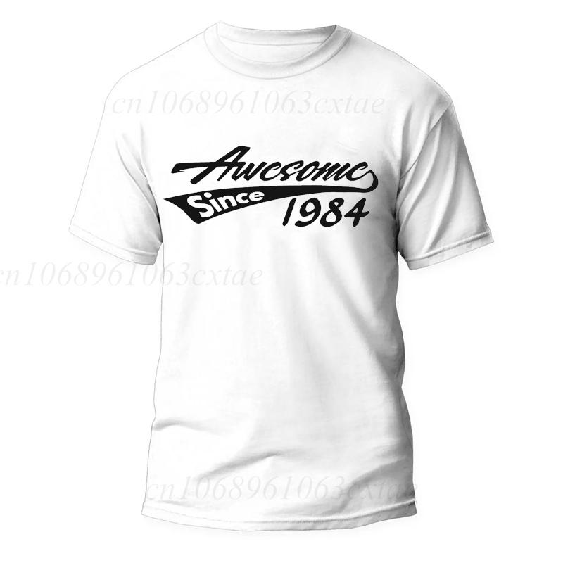 Vintage T Shirt Men Short Sleeve Streetwear O-Neck T-Shirt Tops Clothing 40th Birthday Gift Level 40 Unlocked Gamer Summer Tees