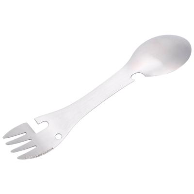 5 in 1 Tragbarer Multifunktionslöffel Gabel Flasche Dosenöffner Sägezahnschneider Für Camping Picknick