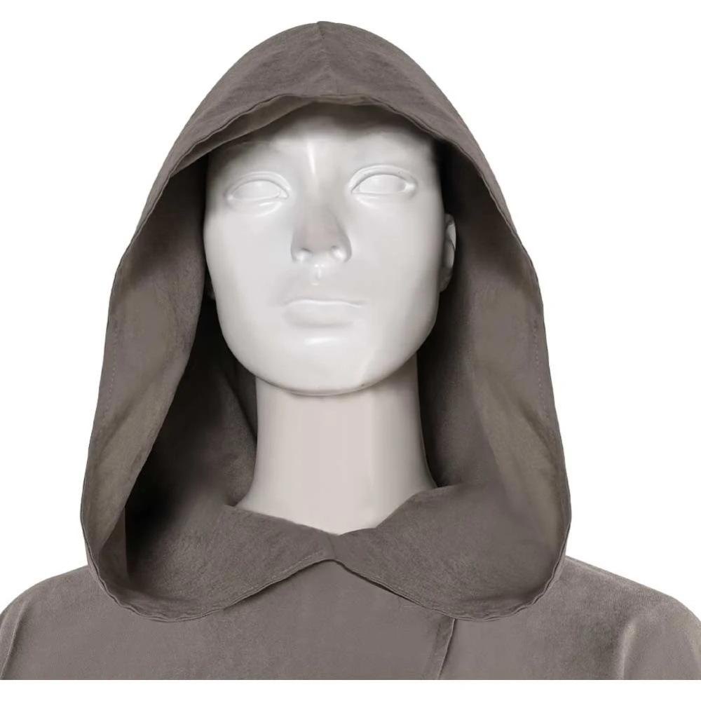 Star Wars Rey Cosplay Hooded Cape Halloween Costume Cloak Adult Kids