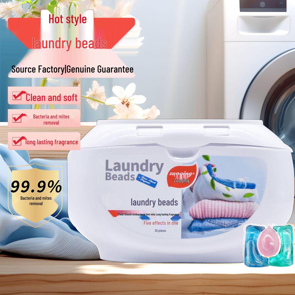 Scented 3-in-1 Laundry Pods: Stain Remover, Mite Remover, and Softener with Scent Booster - Full Box Gift Set.