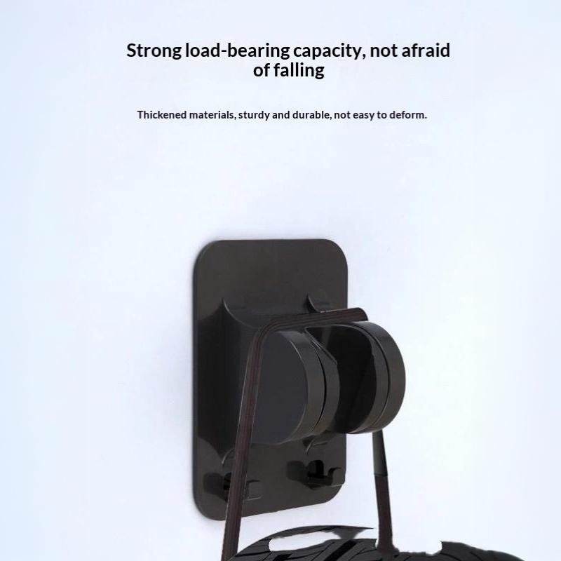 Wall Mount Shower Head Holder Strong Adhesive Residue Free Removable Waterproof ABS Bracket for Bathroom Use