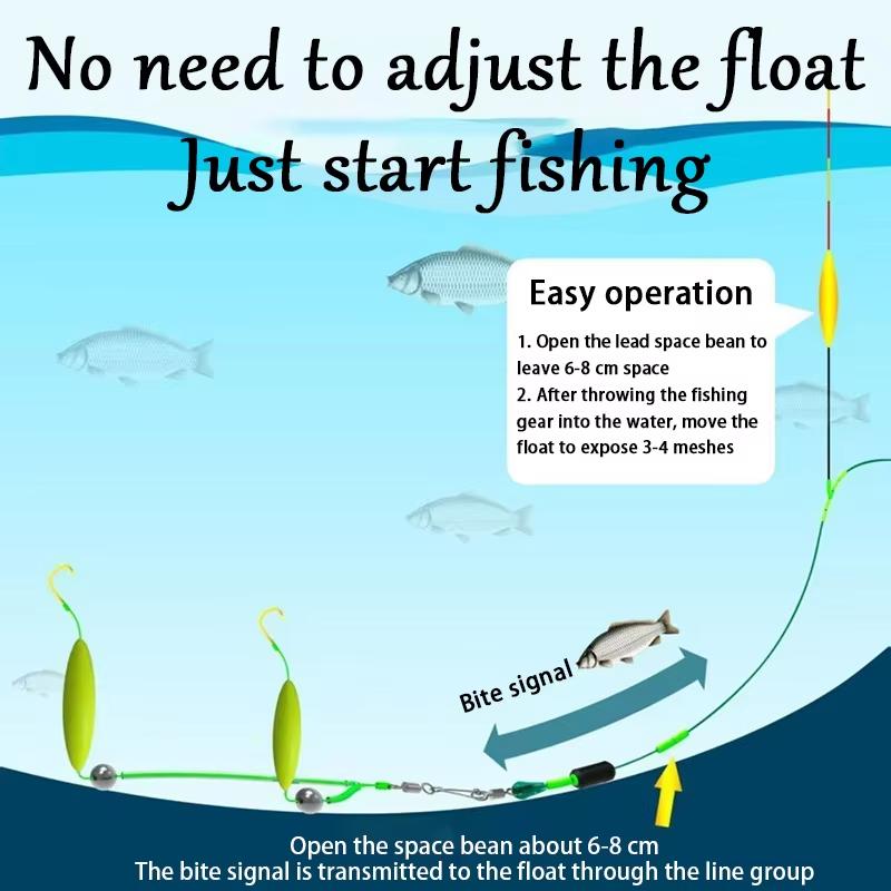 Anti Bottom Double Hook Fishing Rig Auto Reverse Design High Catch Rate Sharp Hook for Bass Carp Trout Fishing Targets