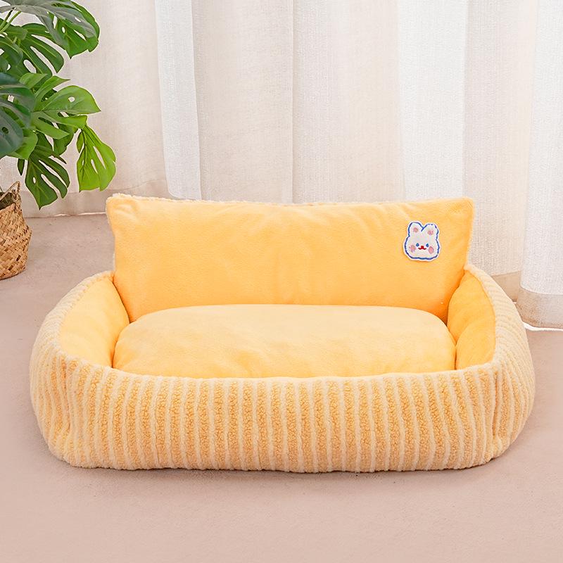 Winter Warm Pet Sofa Bed - Thickened All-Season Nest for Cats & Dogs
