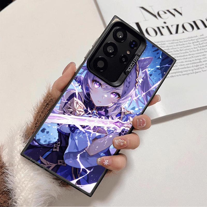 Genshin Impact Keqing Weiche Handyhülle für Samsung Galaxy S24 S25 FE S26 Edge S23 Ultra S22 Plus S21 + Stoßfeste Hülle Rückseite