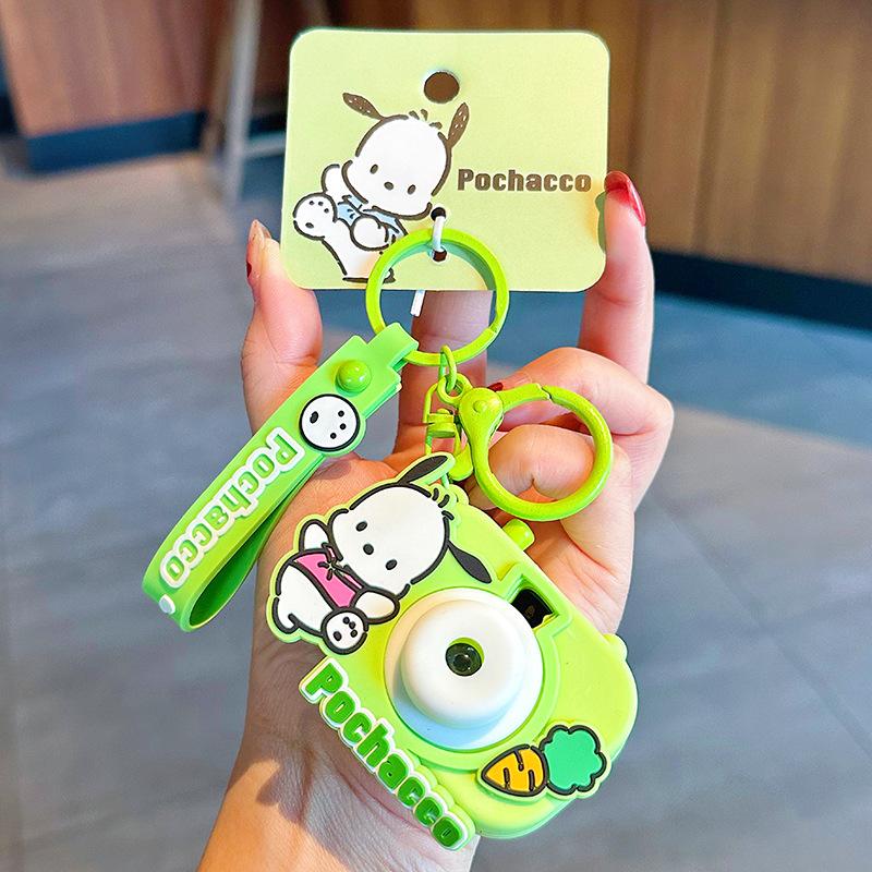 Sanrio KeyChain Hello Kitty Kuromi Cinnamoroll KeyChain Pendant Pouch Ornament Accessories Projector Camera Anime Creative Toy