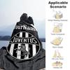 Juventus Customize Text Blanket Multi-purpose Customizable Blanket Soft Warm Cozy Throw For Chair Living Room Bed Nap Four Seasons Multipurpose