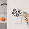 Talos Halloween Skeleton Light Switch Sticker, Electric Decal, Removable Decals, PVC Waterproof Wall Art for Home Bedroom Living Room Entrance Decor