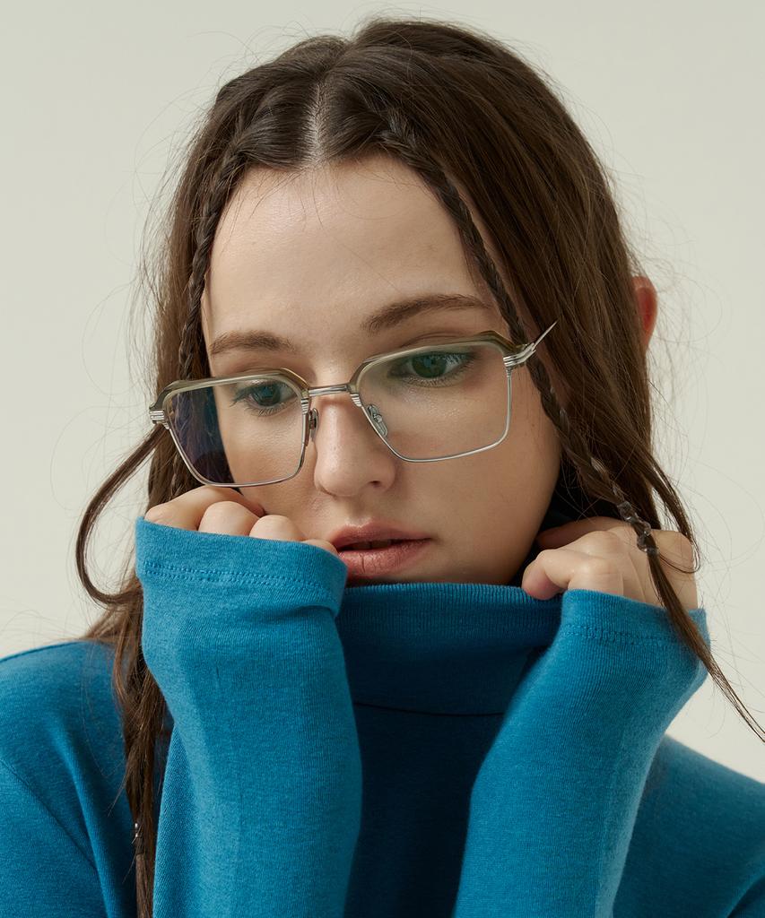 Boyeon Wool Tencel Turtleneck T-Shirt Blue 913-3