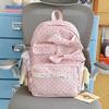 Mochila escolar nueva mochila casual femenina coreana ins mochila escolar para estudiante de secundaria mochila con lazo de alto valor